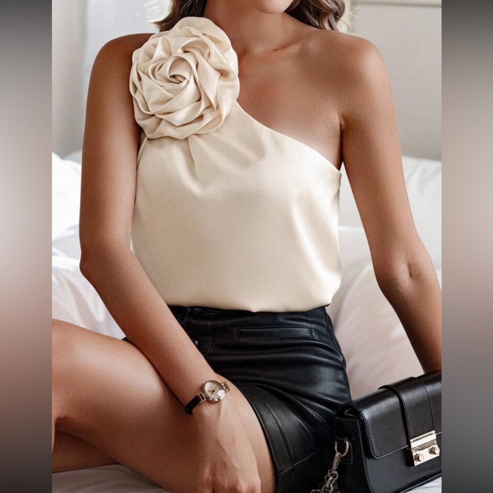 Elegant Cream Floral Top